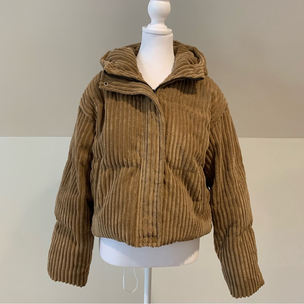 Teddy Corduroy Puffer Jacket Gem